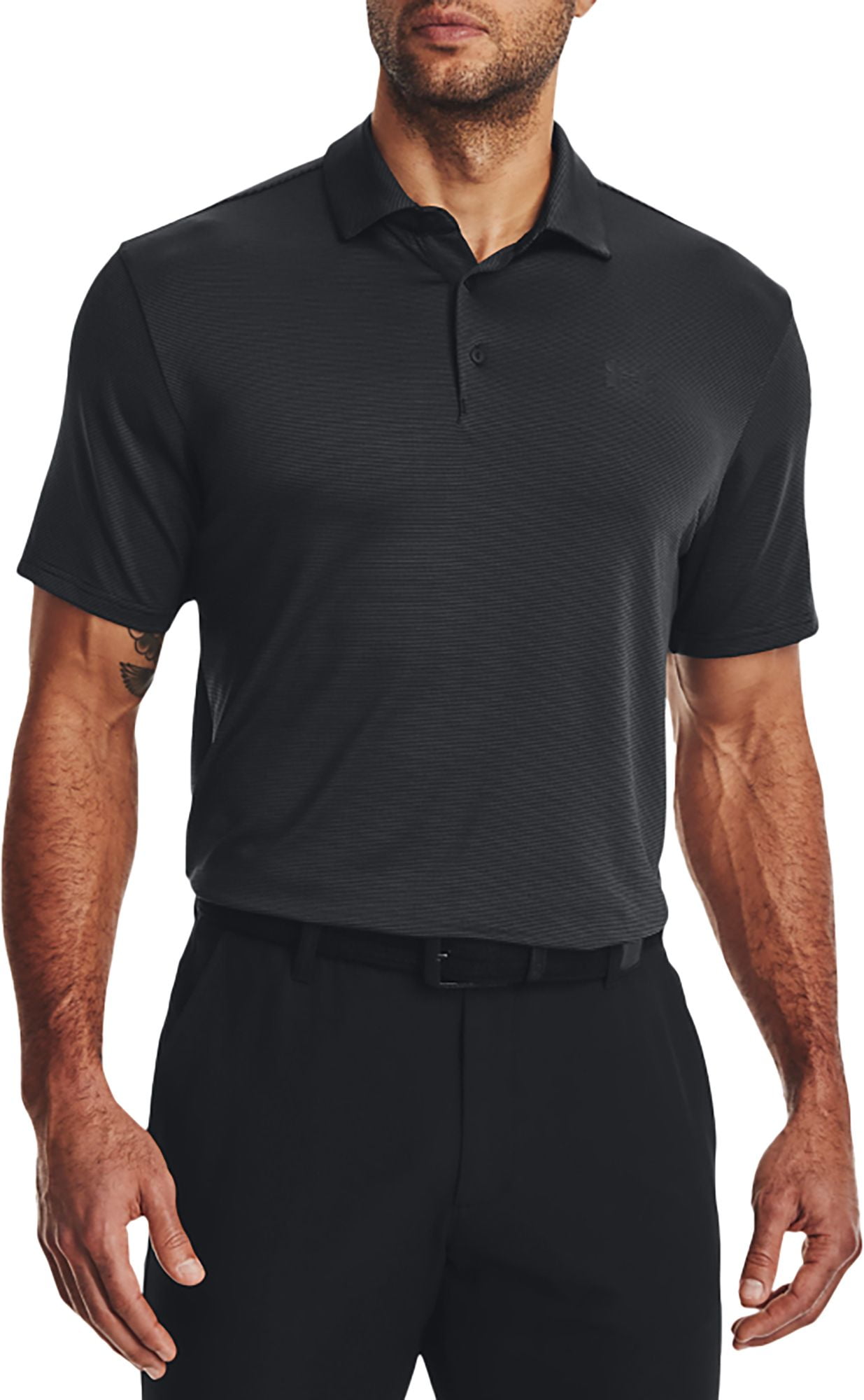 (取寄) アンダーアーマー ゴルフ メンズ プレイオフ 3.0 ポロ Under Armour Golf men Playoff 3.0 Polo Black/Pitch Gray/Black Under Armour Men's Playoff 3.0 Stripe Golf Polo (Black/Pitch Gray