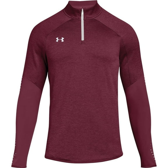 Under Armour Men's Qualifier Hybrid 1/2 Zip Pullover MAROON | WHITE 2XL