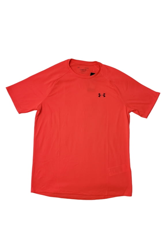 Men's Relaxed Fit Moisture Wicking Tech Tee Shirt, 1326413 (Bright Orange, S)