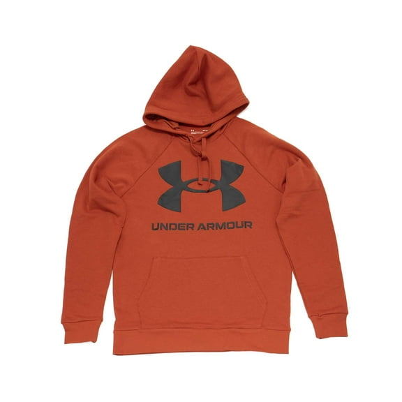 Under Armour Men's Rival Fleece Big Logo Hoodie, Orange,S TALL - US