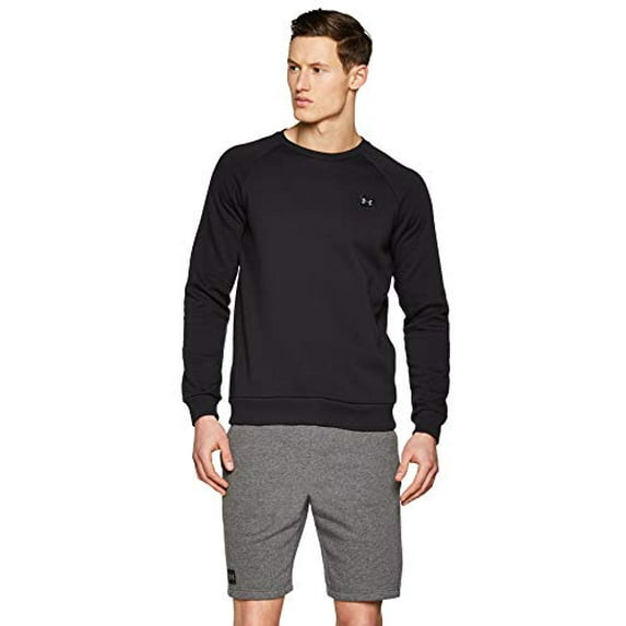 Under Armour Men's Rival Fleece Crew, Black (001)/Black, Small