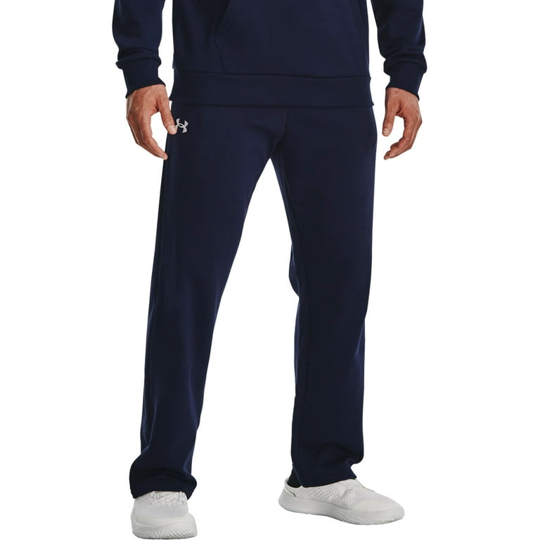Under Armour Men's Rival Fleece Pants (Midnight Navy/White, S) Under Armour Men's Rival Fleece Pants (Midnight Navy/White, S)