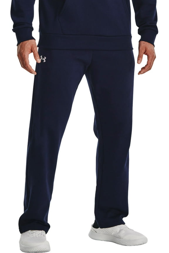 Men's Rival Fleece Pants (Midnight Navy/White, S)