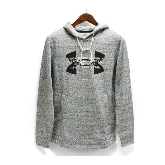 Under Armour Men's Rival Terry Logo Hoodie, Onyx White \ White,S - US