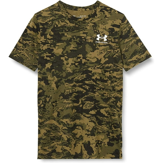 Under Armour Men's Short Sleeve ABC Camo T Shirt, 1357727 (Green Camo, L)