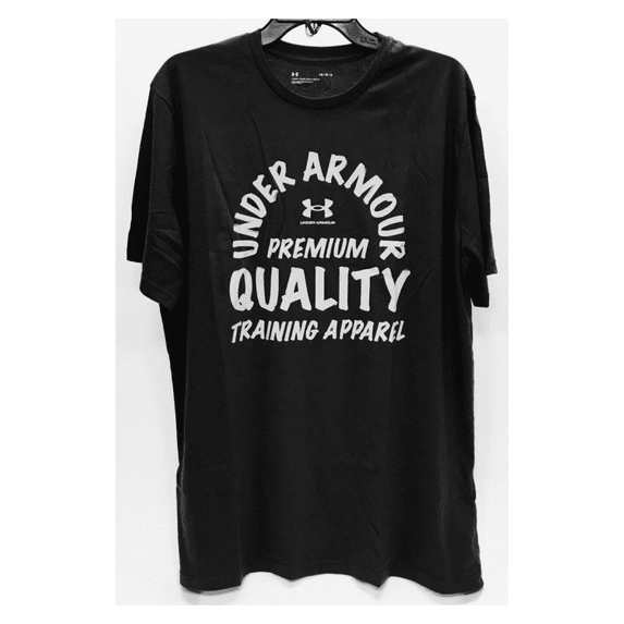 Under Armour Men's Short Sleeve Quality Training Apparel Print T-Shirt, Black, S