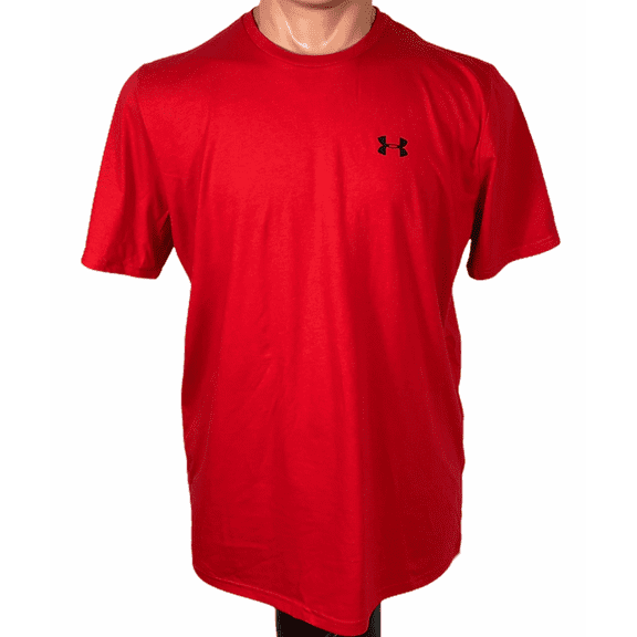Under Armour Men’s Size Activewear T-Shirt Short Sleeve Cotton Blend Red UA