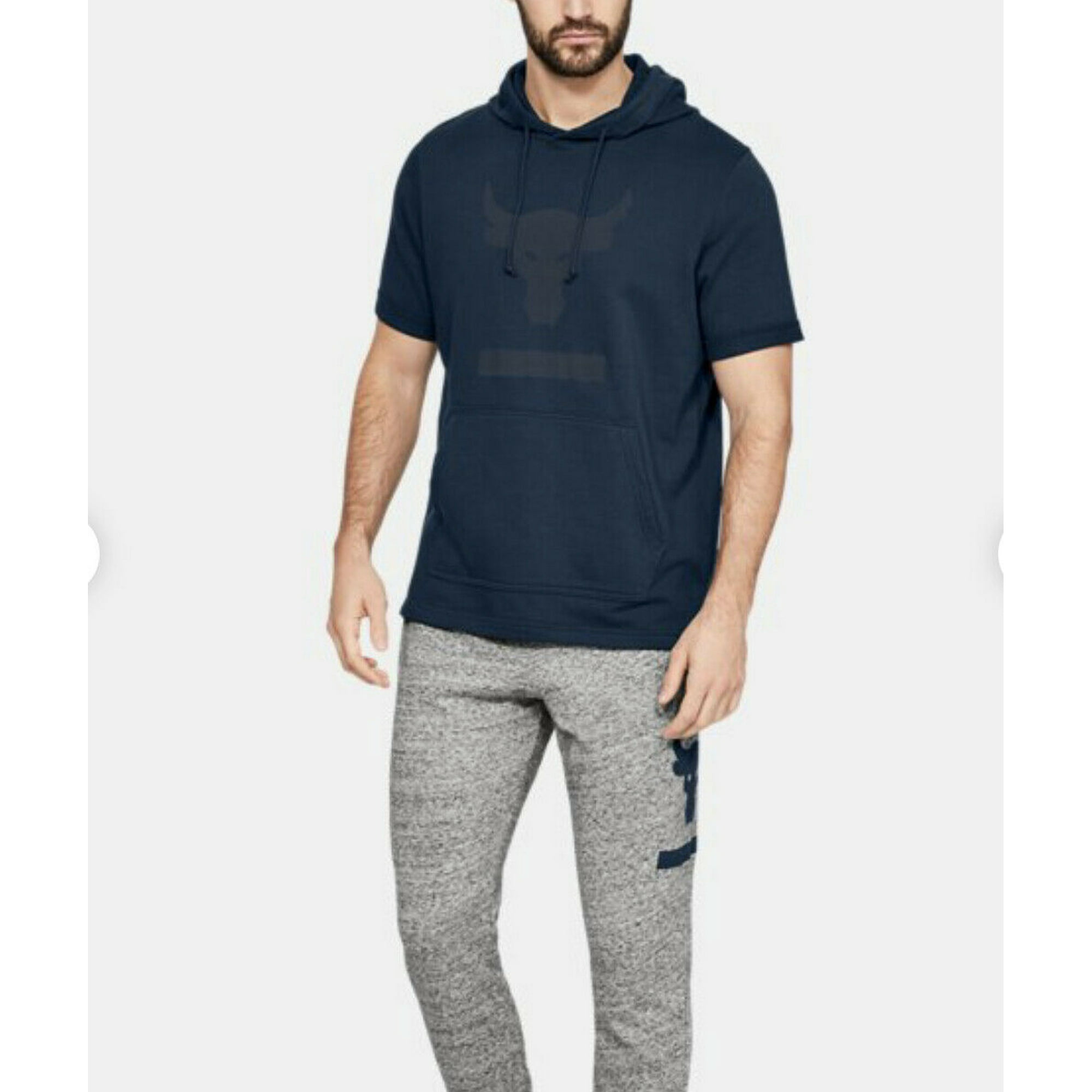 Under Armour Project Rock Terry Short Sleeve Hoodie Mens