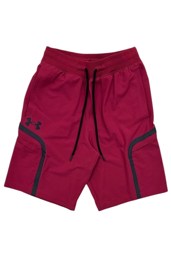 Men's Sportstyle Elite Activewear Cargo Shorts (Medium, Burgundy)