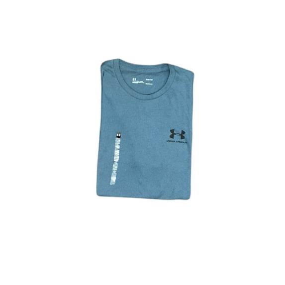 Under Armour Men's Sportstyle Left Chest Short Sleeve Heat Gear T-Shirt (Steel Blue, XXL)
