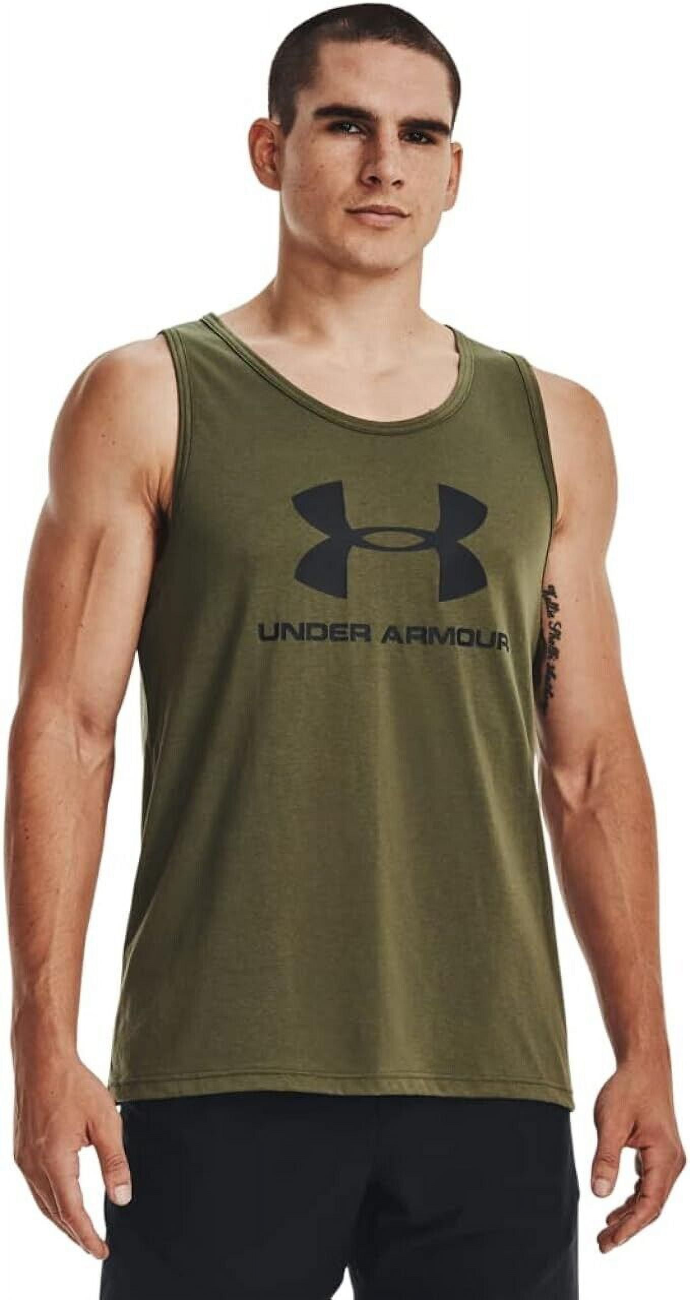 Under Armour Men's Sportstyle Logo Tank (Marine Green/Black) Size