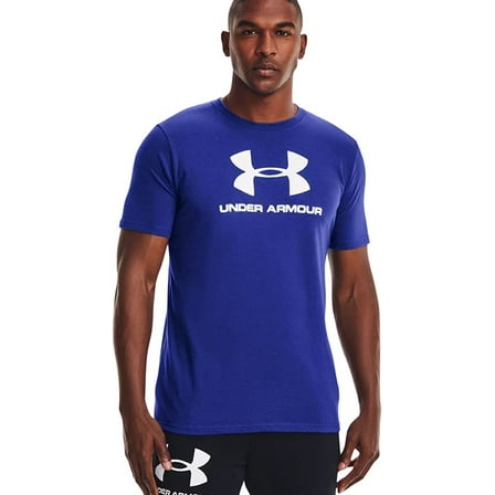 Under Armour Men's Sportstyle Logo Tee Loose Blue Short-Sleeve T-Shirt (M)