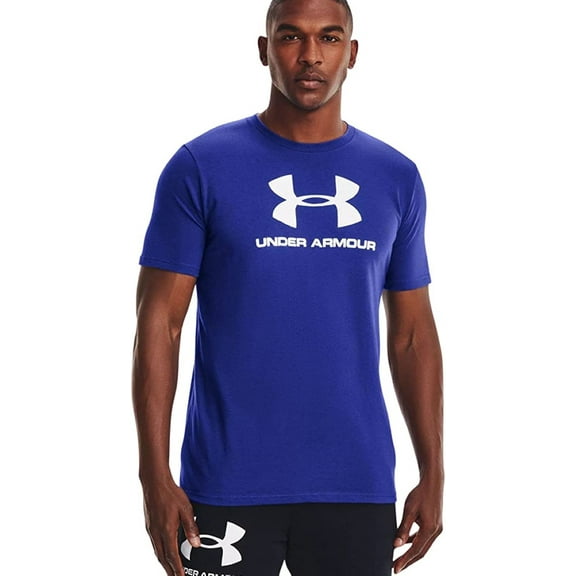 Under Armour Men's Sportstyle Logo Tee Loose Blue Short-Sleeve T-Shirt (M)