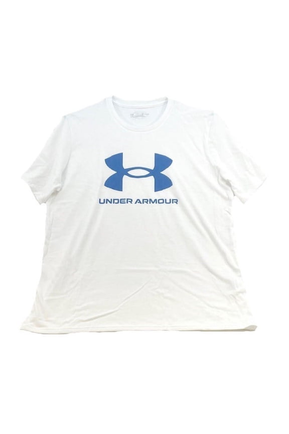 Men's Sportstyle Logo Tee Loose White Short-Sleeve Shirt (S)