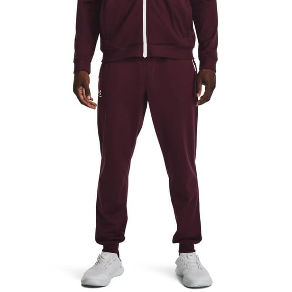 Under Armour Men's Sportstyle Tricot Joggers, (601) Dark Maroon / / White, XX-Large