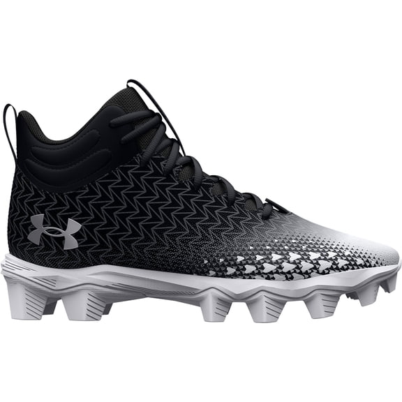 Under Armour Men's' Spotlight Franchise 3 Mid RM Football Cleats (Black/White, 11 D US)