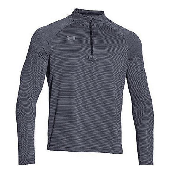 Under Armour Men's Stripe Tech 1/4 Zip Pullover LONG SLEEVE NAVY S