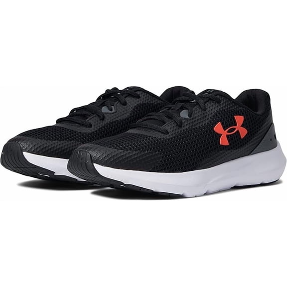 Under Armour Men's Surge 3, (006) Black/Pitch Gray/Radio Red, 11.5