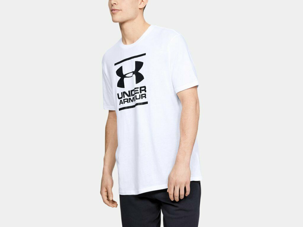 Under Armour Men's T-Shirt GL Foundation Boxed Athletic Crew Neck Tee 1326849, White / Black, S - image 1 of 3