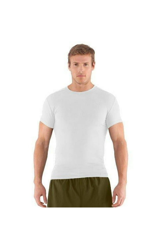 Men's T-Shirt UA Tactical HeatGear Compression Active Tee 1216007, White, 3XL