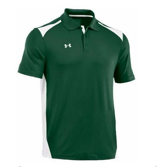 Under Armour Men's Team Colorblock Polo Golf Shirt 1243082 (Green/White, S)