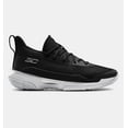 thumbnail image 1 of Under Armour Men's Team Curry 7 Basketball Shoes, Black, 7.5 D(M) US, 1 of 4