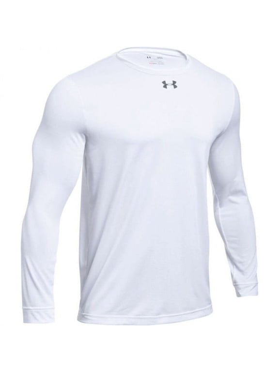 Men's Team Tech Loose White Long Sleeve T-Shirt (M)