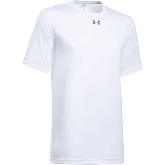 Under Armour Men's Team Tech Loose White Short Sleeve Shirt (L)