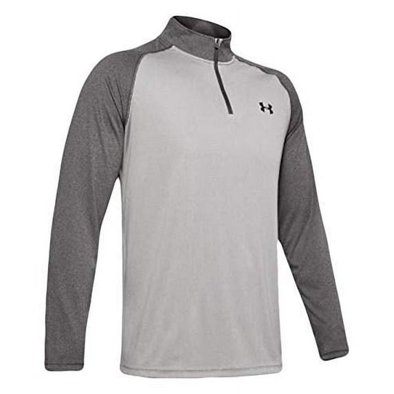 Under Armour Men's Tech 1/4 Zip, Steel Light Heather/Pitch Gray Large