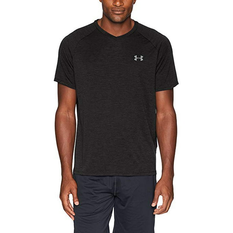 Under Armour Men's Tech V-Neck Short Sleeve T-Shirt, Black, XL - Main Image