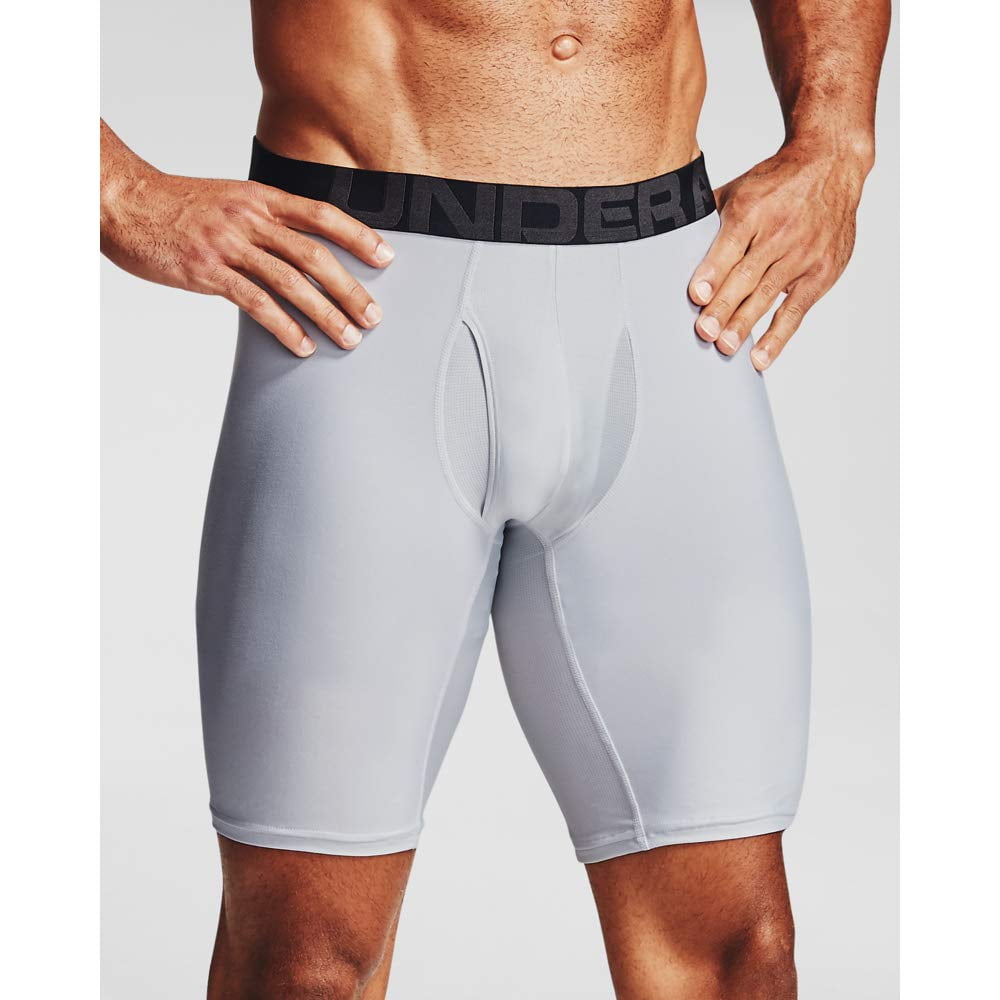 Under Armour Men s Tech 9 inch Boxerjock 1 Pack Halo Gray 014