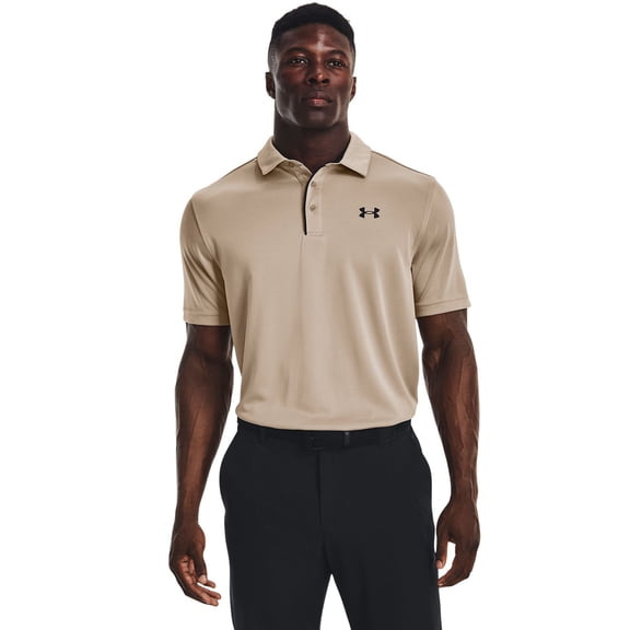Under Armour Men's Tech Golf Polo, (236) Sahara / / Black, X-Large Tall