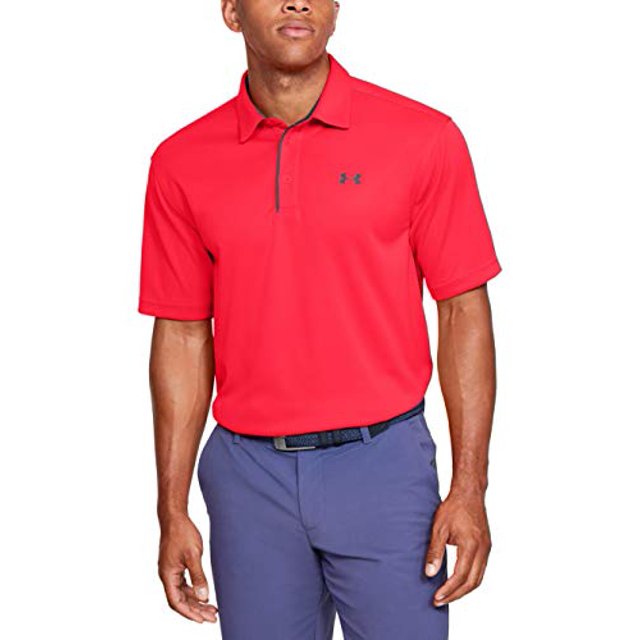 Under Armour Men's Tech Golf Polo , Beta (628)/Pitch Gray , Medium