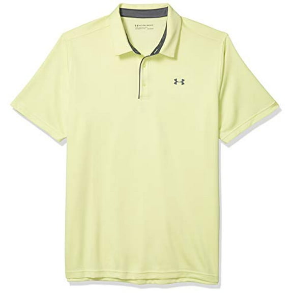 Under Armour Men's Tech Golf Polo , Neo Yellow (730)/Pitch Gray , Large