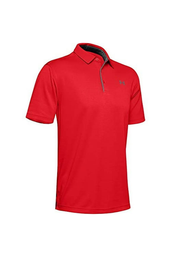Men's Tech Golf Polo , Red (600)/Graphite, XX-Large Tall