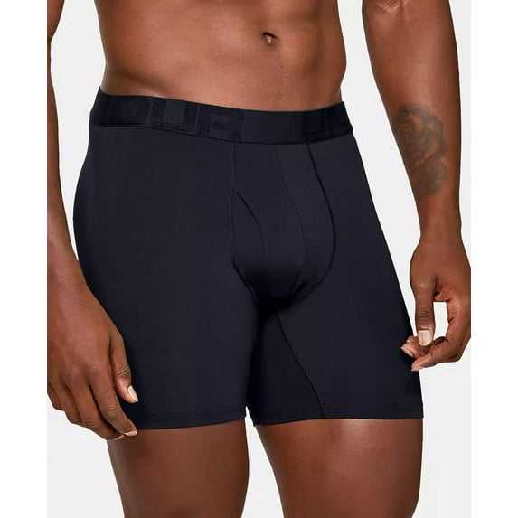 Under Armour Men's Tech Mesh 6 Boxer Briefs 2 Pack Black Size XX-Large