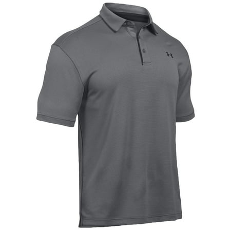 Under Armour UA Men's Tech Ribbed Golf Polo Shirt 1290140 (Gray, L)