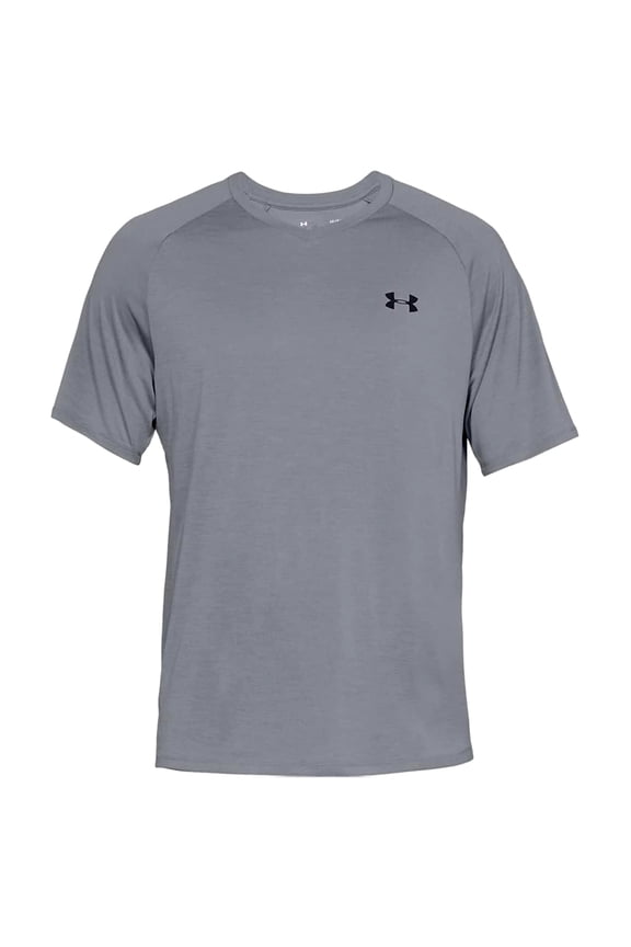 Men's Tech V Neck T-Shirt Gray Size Small