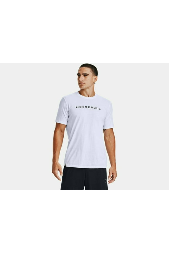 Men's UA Baseball Wordmark Graphic T-Shirt 1356852-100 White