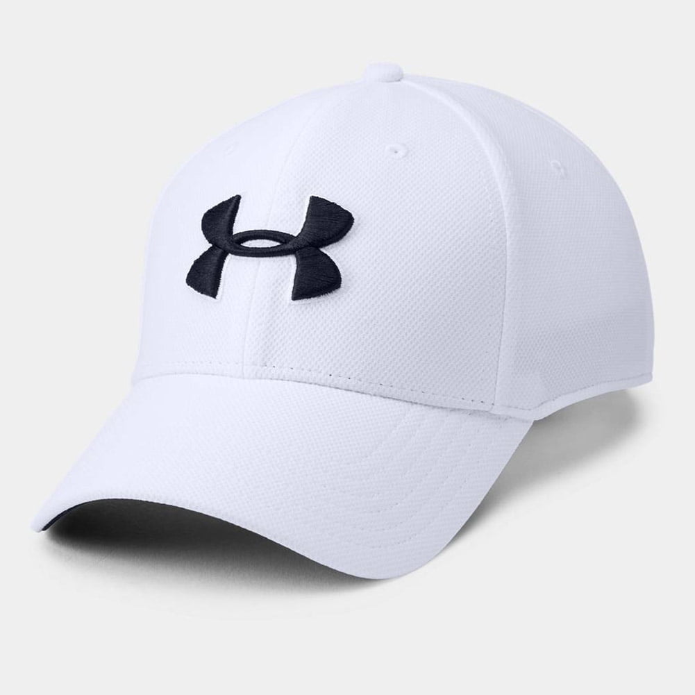 Under Armour Men s UA Blitzing 3.0 Stretch Fit Cap Athletic Active Flex Hat White Black S M Walmart