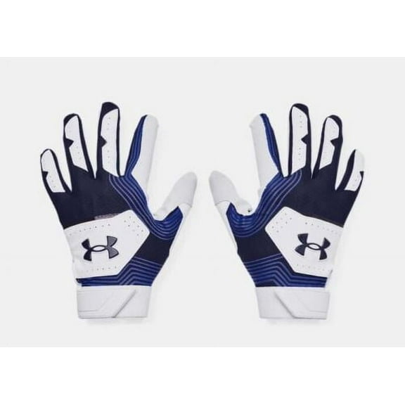 Under Armour Men's UA Clean Up 21 Baseball Batting Gloves 1365461-410 Midnight Navy/White