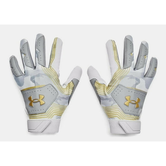 Under Armour Men's UA Clean Up 21 Culture Baseball Batting Gloves 1365468-094 Elemental/Metallic Gold