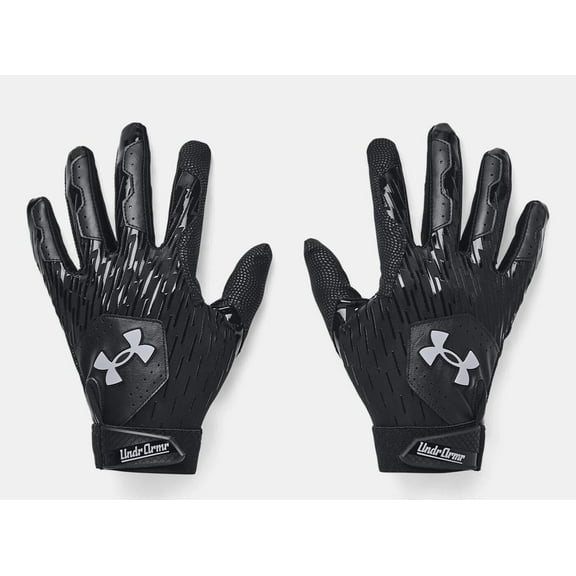 Under Armour Men's UA Clean Up Baseball Batting Gloves 1378764-004 Black/Steel