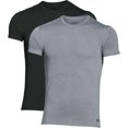 thumbnail image 1 of Under Armour Men's UA Core Crew Undershirt 2-Pack 1272393 TRG/BLK, 1 of 3