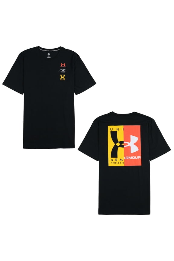 Men's UA Evolution Logo T-Shirt Large Black Infrared Yellow