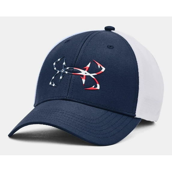 Under Armour Men's UA Fish Hunter Mesh Cap 1376716-408 Academy/White