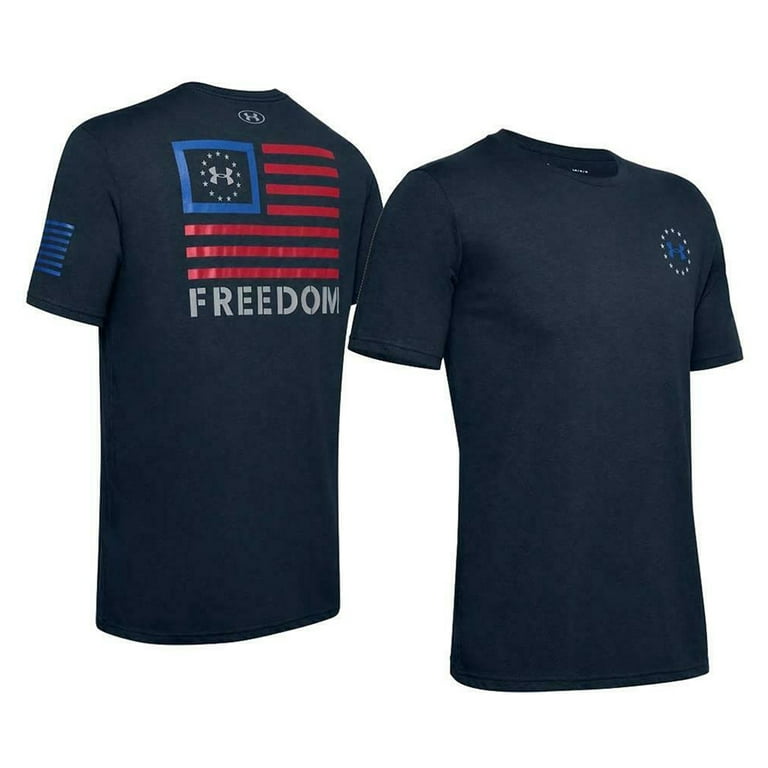 Under Armour Men's UA Freedom Banner T-Shirt Graphic Short Sleeve Tee,  Academy, S 