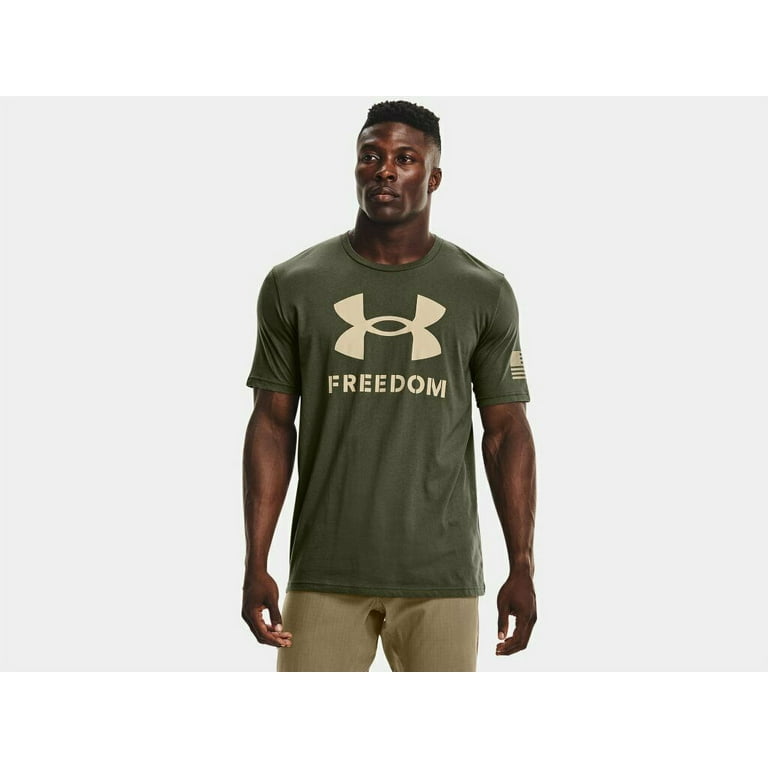 Under Armour Men's UA Freedom Logo T-Shirt 1370811-390 Marine OD