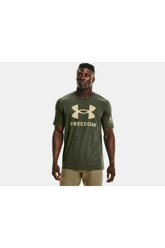 Men's UA Freedom Logo T-Shirt 1370811-390 Marine OD Green