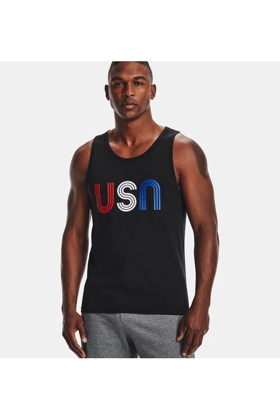 Men's UA Freedom USA Tank Top 1362060-001 Black